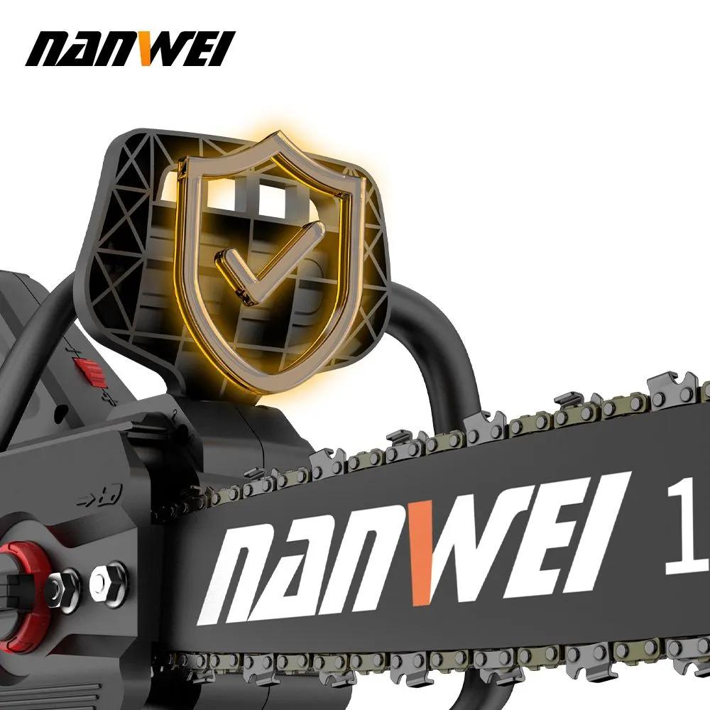 NANWEI 16-inch Lithium Battery Chainsaw Set, Featuring A 3000W High-power Brushless Motor, Rechargeable Single-hand Logging Chainsaw.