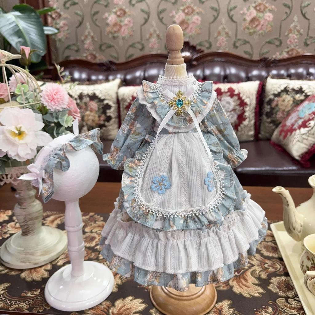 HAMRETHYPPZ 14 16 13 BJD Шарнирная кукла Платье Кукольный костюм Кукла Горничная Одежда Шарнирная кукла Одевалка Кукольное платье Платье принцессы, Светло-голубой