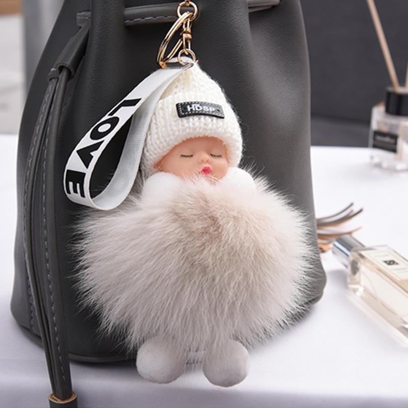 Симпатичная женская сумка-подвеска, плюшевая подвеска, кукла для сна, автомобильный брелок, подвеска, рождественский подарок