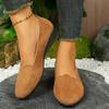 Women's Casual Single Shoes Spring and Autumn Light Mouth Flat Bottom Round Head Suede Women's Shoes Solid Color Women's Shoes