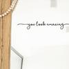 Mirror Sticker You Look Amazing Decal Stylish Elegant Window Wall Sticker for Home Bathroom Decoration