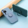 Сплошной цветной мягкий силиконовый чехол для телефона Huawei P60 Pro P50 P40 P30 P20 Lite с кольцом-подставкой и держателем для объектива камеры, защита задней панели