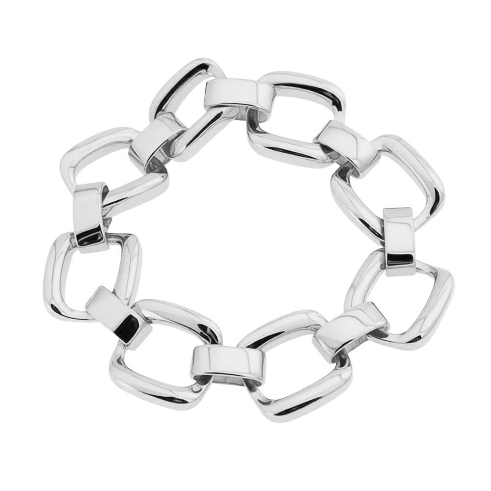 Geometric Hollow Bracelet Chunky Chain Hand Jewelry Fashion Chain Bangle Women Jewelry