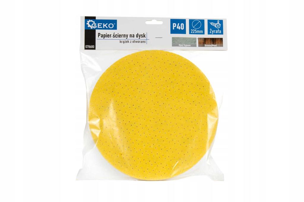 Sandpaper with holes 225mm disc P100 Giraffe paper 1pc Geko