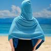 Ice Cool Beach Poncho Cover Up Quick Dry Sunscreen Clothing Oversized Hooded Towel Wrap 4-In-1 For Swimming Beach Pool Travel