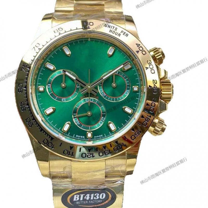 Мужские многофункциональные водонепроницаемые механические часы Laojia Daytona - Светящиеся, с тремя циферблатами, шестистрелочные