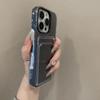 Роскошный прозрачный чехол-кошелек с держателем для карт для iPhone 16 15 14 11 13 12 Pro Max, 2 в 1, мягкий защитный, противоударный, цветной