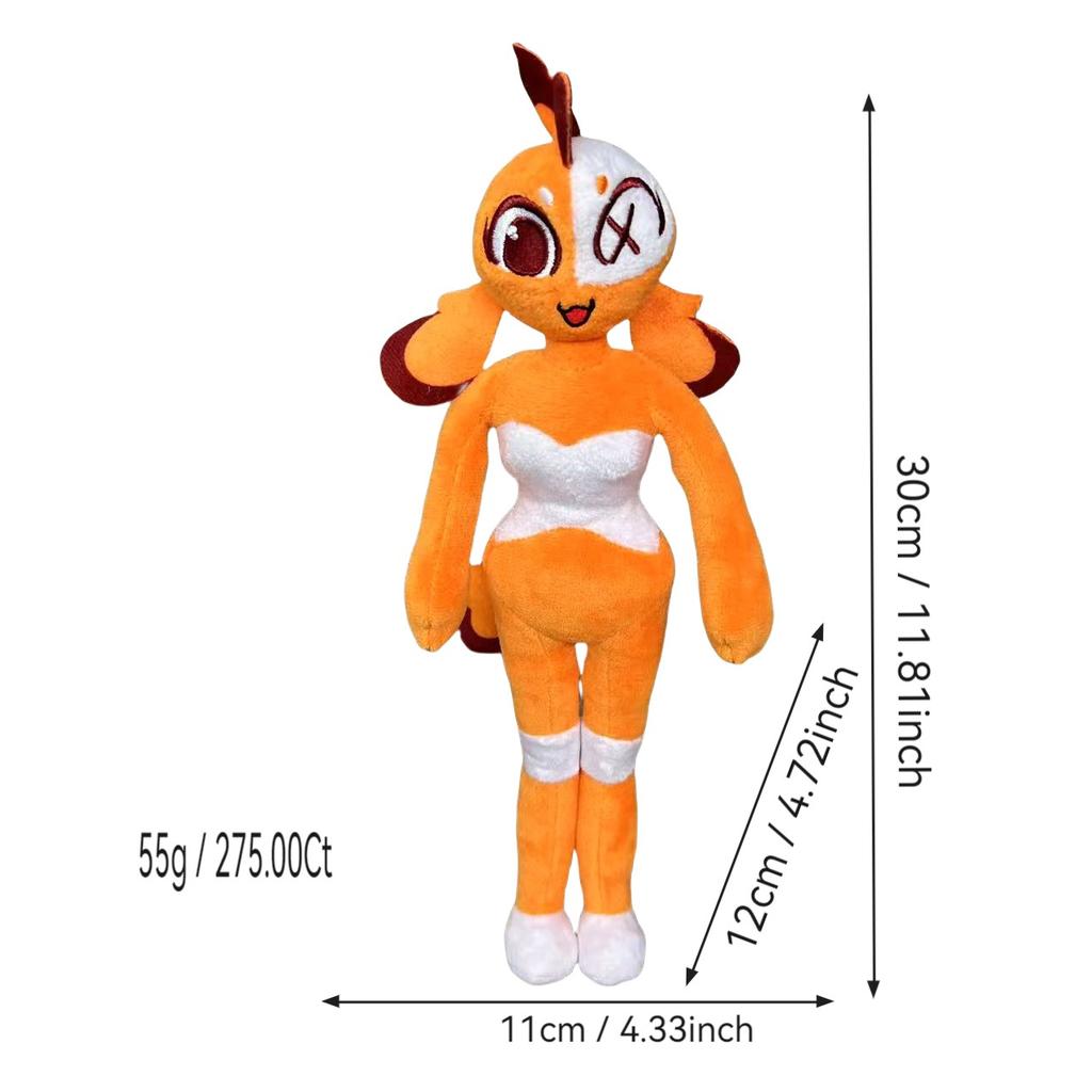 New 30cm Ginger Clownfish cute Dolly Plush Toy Soft Cartoon Fish Stuffed Toy Room Decoration Boys Girls Birthday Gift Doll