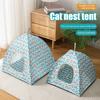 Cat Tent Indoor Outdoor Pet Tent House Portable Cat Cave Bed with Handle for Kittens Puppies Small Animals