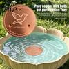 Water Purification Disc for Birds Bird Bath Copper Disc, Purifier Pure 3 Point Ion Support, 4 Inch Outdoor Garden Algae Inhibitor Baths
