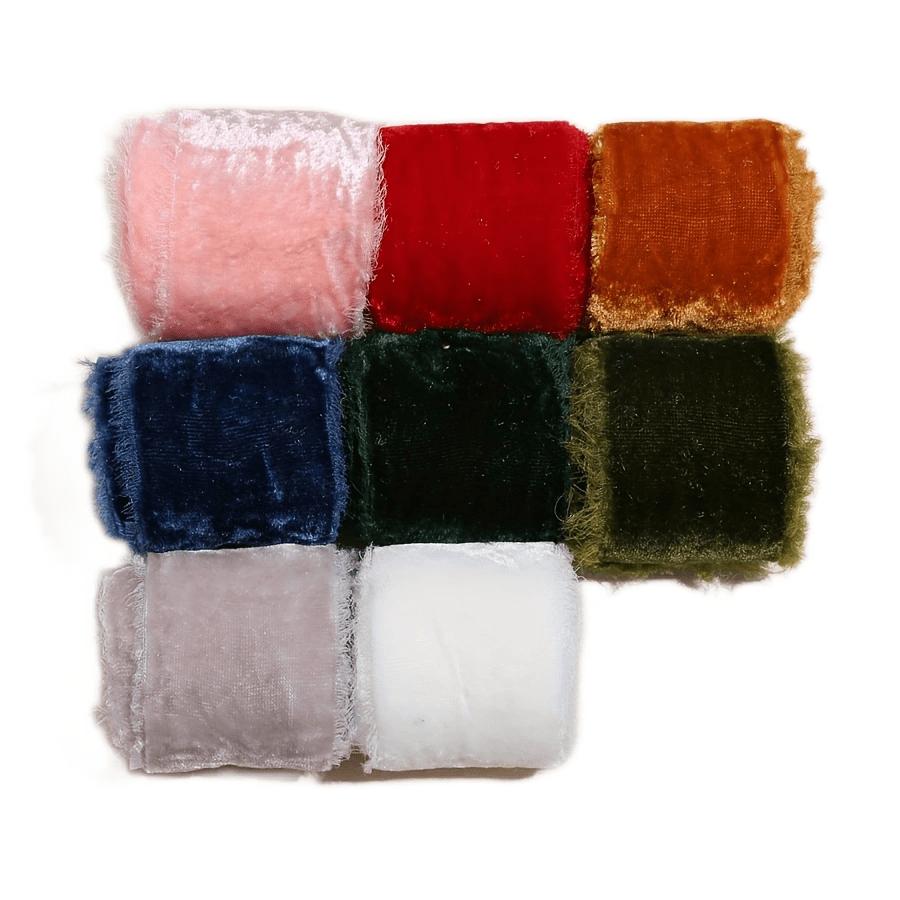 Изысканная бархатная лента ручной работы для сезонного декора дома и кухни в классическом стиле - 1 рулон 1,5 дюйма x 1 ярд бархатной ленты с оверлоком