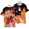 Футболки Game Genshin Impact 3D Print Streetwear Мужская Женская Повседневная Мода Большие Футболки с коротким рукавом Детские Футболки Топы Одежда