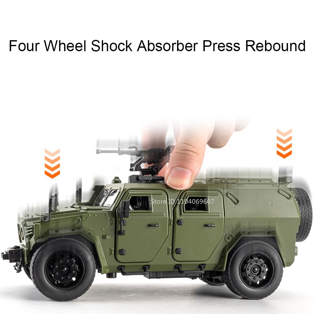 1:18 Модели Игрушки Автомобилей DongFeng MengShi Металлические Литые Военные Внедорожники Инерционный Звук Свет Двери Открываются Мальчик Образовательные Игрушки