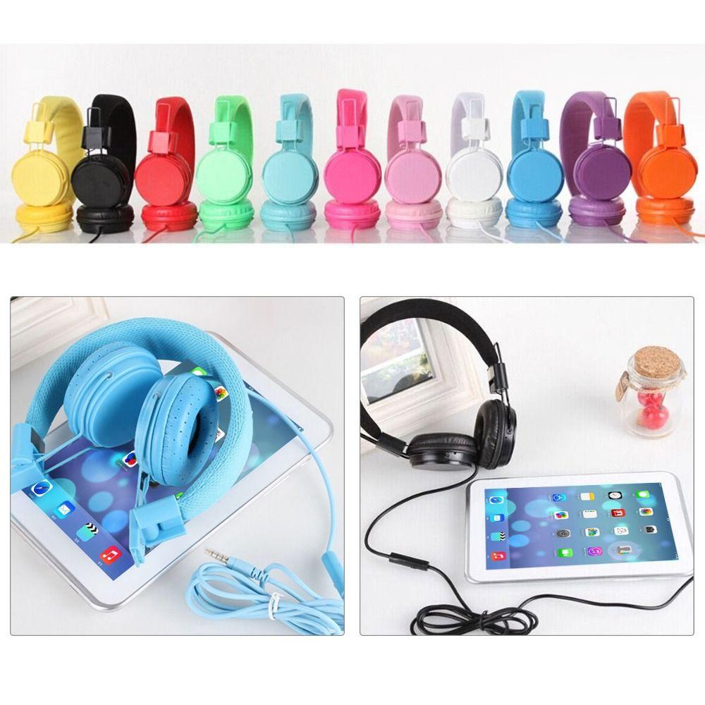 ABS Stylish Headband Earphones 11Colors Headset Earphone New Wired Headphones  for IPad Tablet