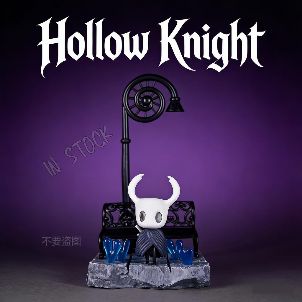 Игровые аксессуары Hollow Knight Чистый Контейнер GK Маленький Рыцарь Сцена с Уличным Фонарем Модель Ручной Работы Настольное Украшение Игрушка для Мальчика Подарки