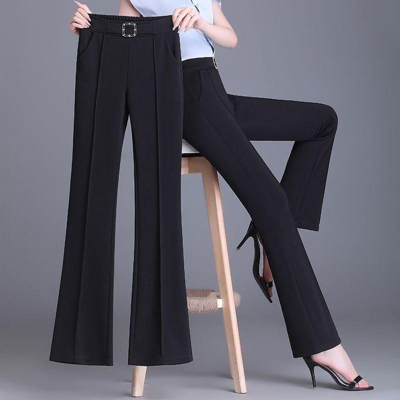 Autumn New Style Slim-fit High-waisted Wide-leg Suit Pants for Women – Stretchy, Comfortable, and Flattering