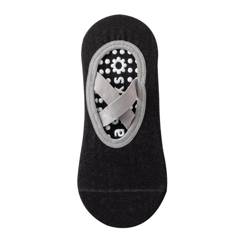 Женские нескользящие силиконовые носки для йоги и пилатеса - Дышащие, Влагоотводящие, С открытой пяткой