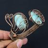 Amazonite Gemstone Pure Copper Wire Wrapped Handmade Cuff/ Bangle Jewelry