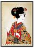 Geisha Poster Japanese Paintings In Black Frame