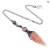 Natural 7 Chakra Healing Crystals Pendulum For Dowsing Divination Quartz Stone Pendulums Antique Reiki Pendant Jewelry