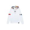 Color Block Knit Hoodie Sweatshirt Women Tops White 531351-02