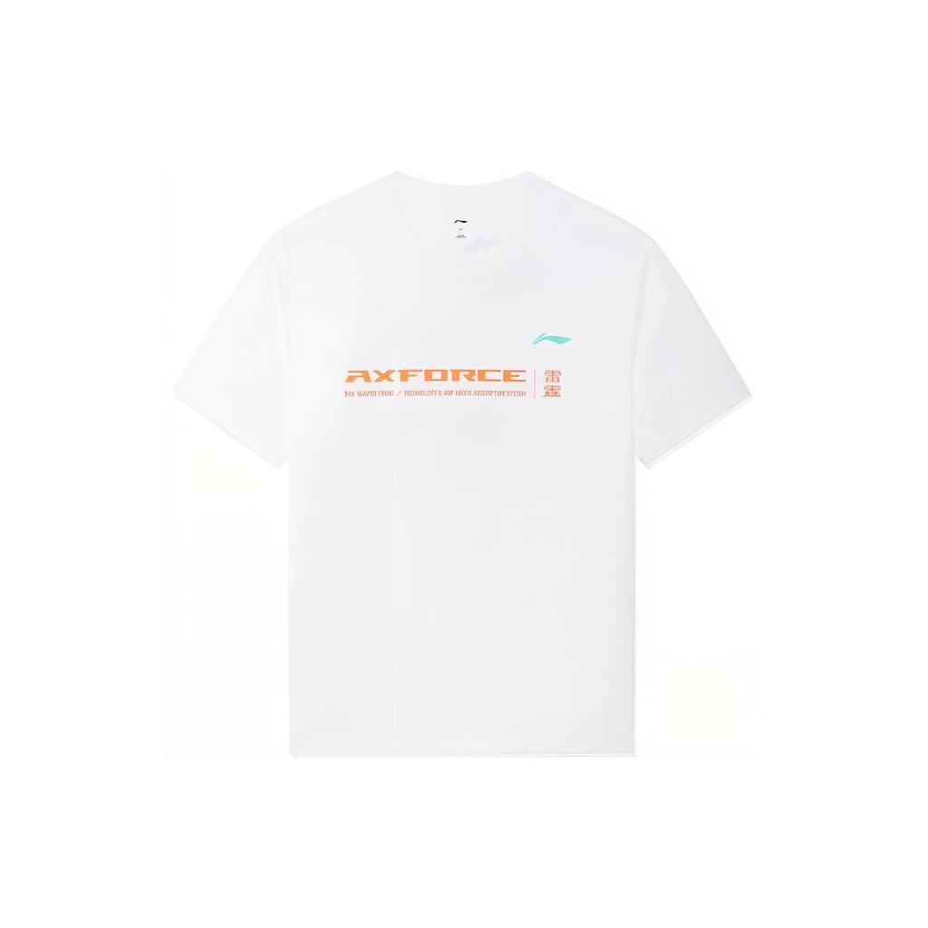 Футболка мужская с коротким рукавом и круглым вырезом Li Ning Tiger Letter Print, повседневная, белая ATSSC07-2