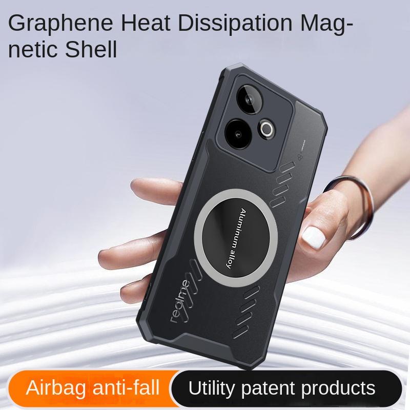 Чехол для OPPO Realme GT 7 Жесткий с теплоотводом Магнитная защитная задняя крышка Чехол для корпуса телефона Realme GT 7 Pro GT Neo 7