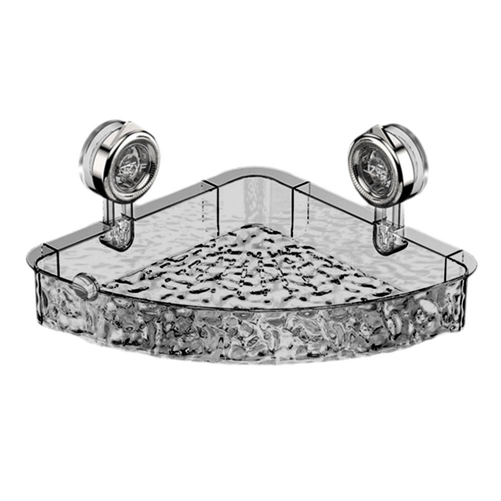 Полка для ванной на присоске, настенная полка без перфорации, угловая полка для хранения унитаза, треугольная полка для умывальника, ванная комната, N9K8