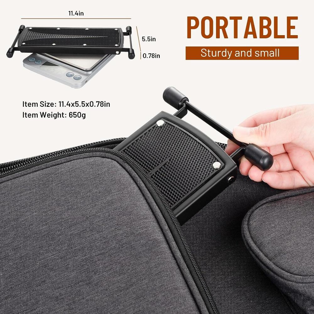 Guitar Foot Stool 6 Position Height Guitar Foot Rest Folding Extra Stable Foot Rest Stool with Rubber Feet and Non-Slip Rubber Pad