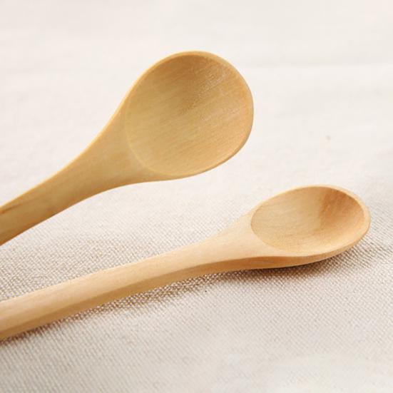 6 шт. деревянная ложка мини-размера многоцелевая круглая ложка горлышко кухонная деревянная ложка для каши