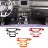 Car Central Control Panel Decoration Cover Sticker For Jeep Wrangler JL For JT Gladiator 2018 -2023 ABS Interior Accessories
