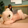 80/100CM Giant Size Lying Plush Toys Soft Sweater Bear Plush Pillow Stuffed Animal Dolls Xmas Gift
