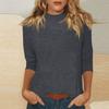 Women's Daily Casual 3/4 Sleeve Mid Solid Color Top