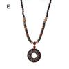 Boho Lucky Gift Ethnic Jewelry Party Buddhist Mala Wood Bead Horn Fish Pendant Nepal Necklace