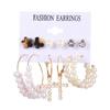 ExquisiteFashion преувеличенные жемчужные серьги, большие круглые серьги с кристаллами, 6 пар настольных костюмов, серьги-бабочки