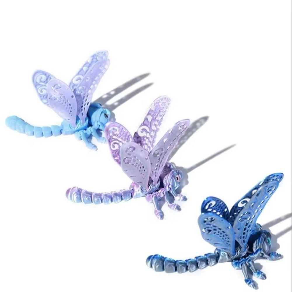 Animal Joints 3D Printed Dragonfly Simulated Dragonfly 3D Articulated Dragonfly Toys Fish Tank