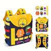 Develop Fine Motor Skills & Basic Life Skills with Busy Board Toddler Backpack - Learn To Tie Shoes & More Christmas Gifts