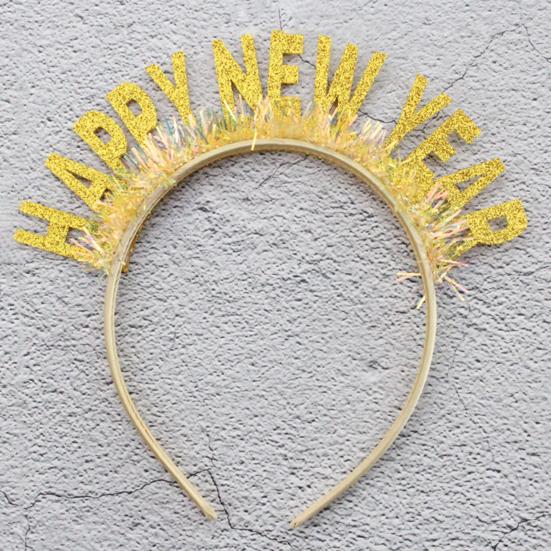 10 шт. обруч для волос с новым годом, днем рождения, тематическая повязка на голову с блестками для взрослых и детей, универсальные аксессуары для волос для вечеринок