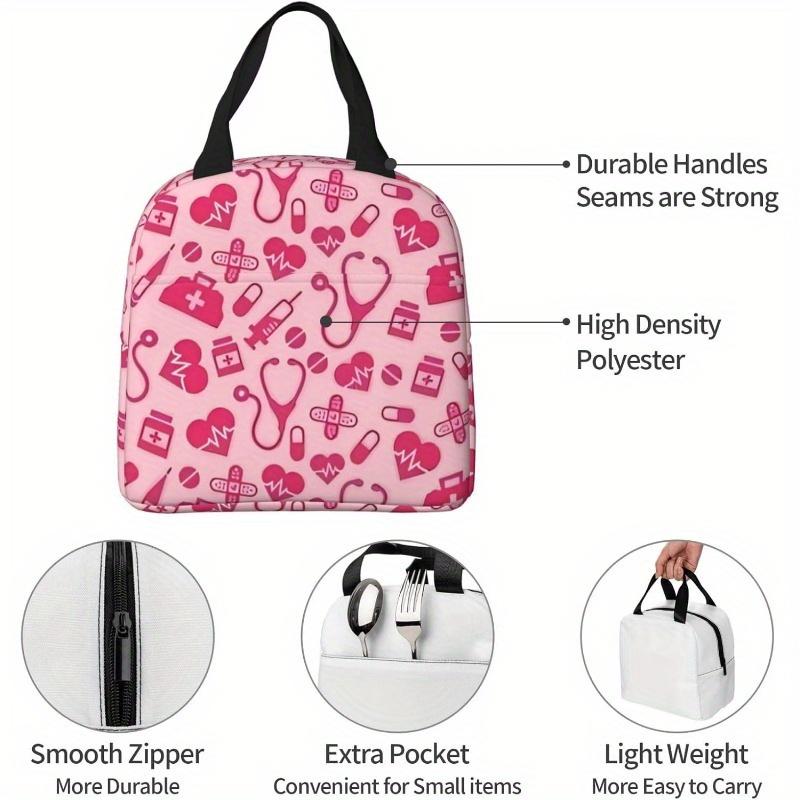 Reusable Nurse Insulated Lunch Tote Bag Medica Themed Design High Quality Lunch Bag for Kids