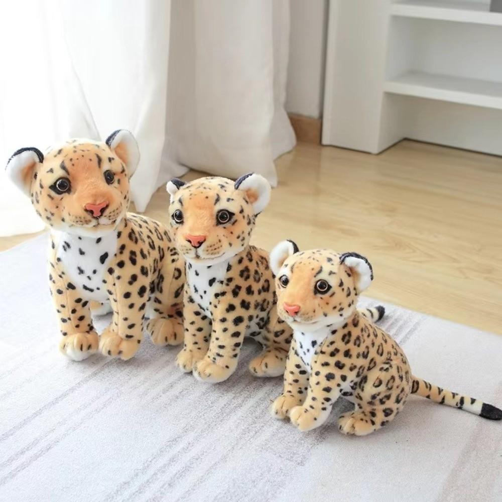 Cotton Simulated Stuffed Toy Soft Plush Realistic Stuffed Lion Doll Plush Leopard Toy Kids Toys