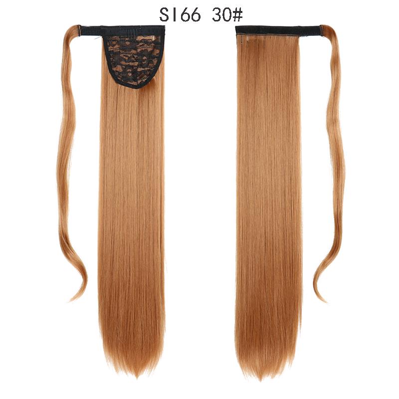 Straight Synthetic Clip In Drawstring Ponytail Hairpieces for Women High Temperature Fiber