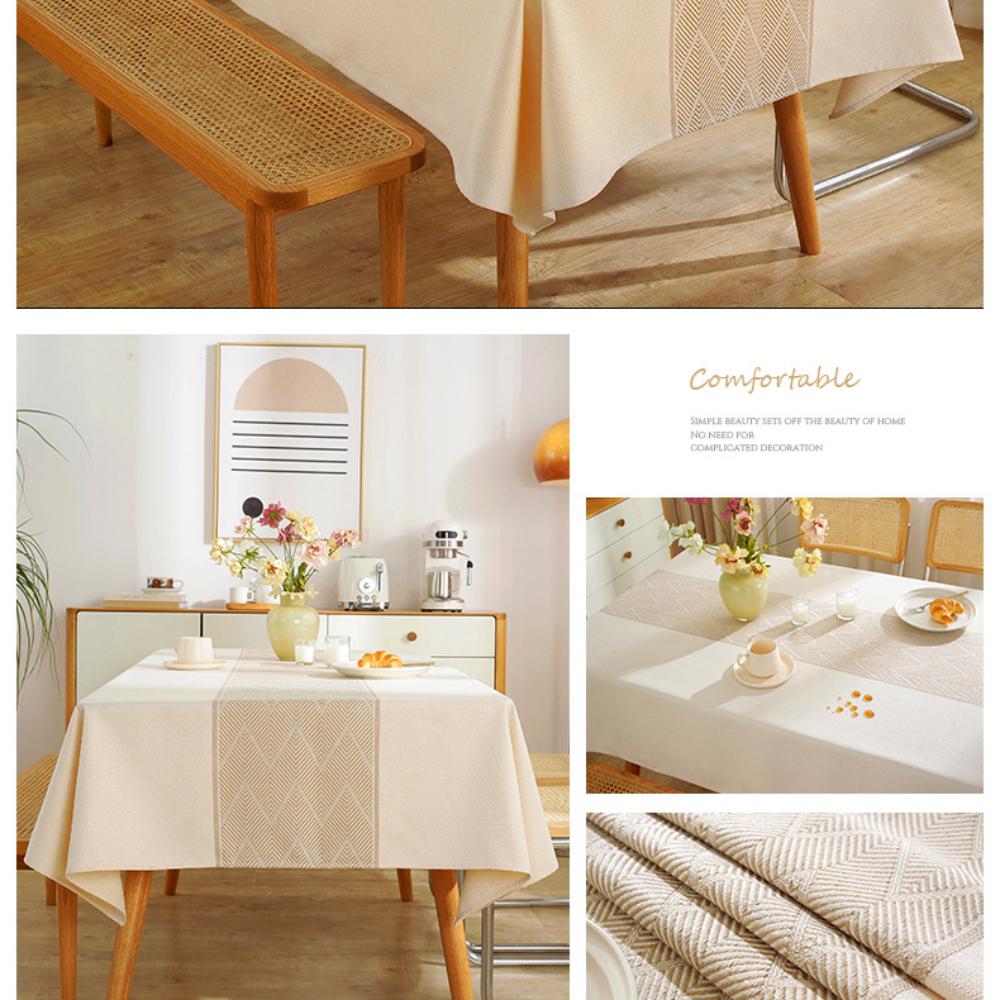 Утолщенная скатерть для обеденного стола из искусственного хлопка и льна. Квадратная бытовая износостойкая водонепроницаемая и маслостойкая скатерть.