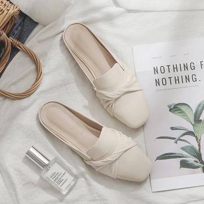 Лето 2024 г. Новые роскошные женские мюли, женские тапочки, модная одежда, уличное обувное платье для женщин, повседневная плоская роскошная женская обувь