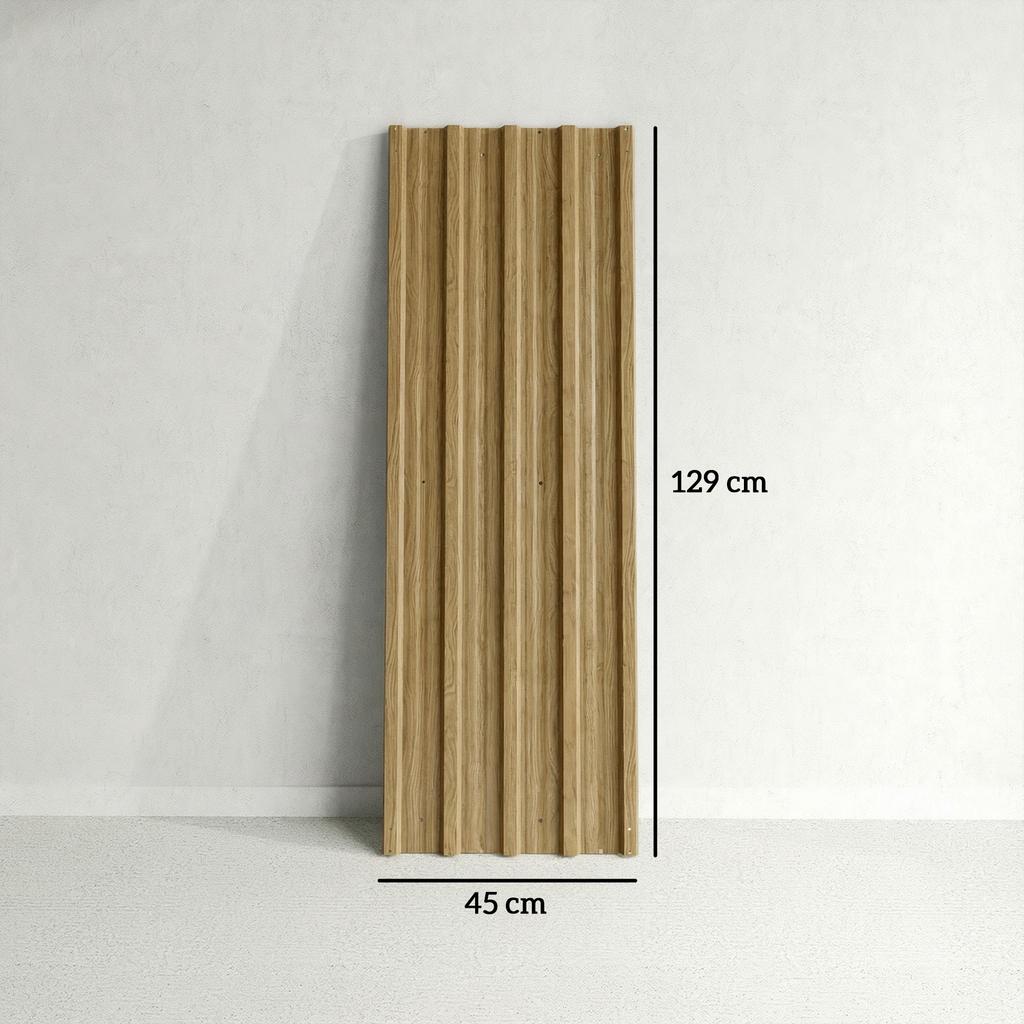Set of 12 Galvanized Steel Roof Panels 7m² for Tool Shed Shed 129x45cm Natural Wood
