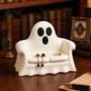 Spooky Decorative Tray Halloween Jewelry Tray, 3D Printed Ghost Pumpkin Couch Shaped Trinket Dish, Realistic Pattern Gothic Small Dish for Rings