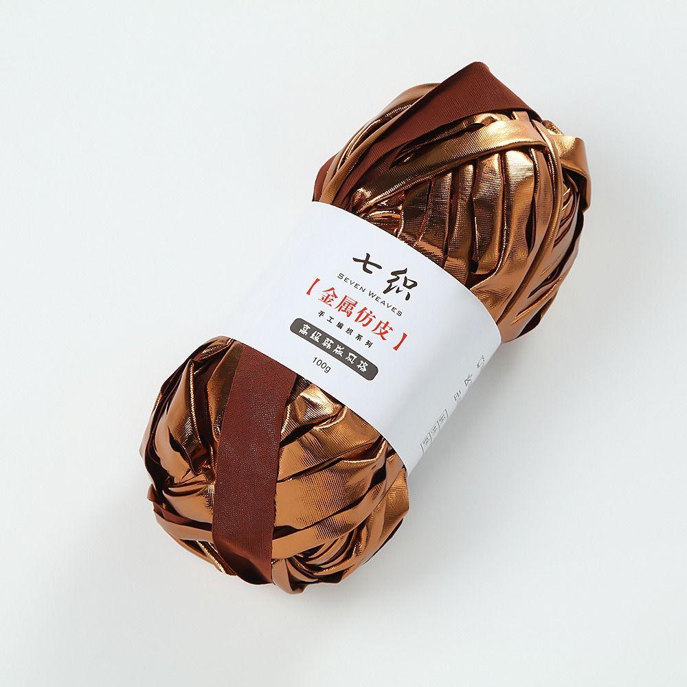 Shiny Faux Leather Yarn Elastic Crochet Yarn Craft Supplies Knitting Yarn Sewing