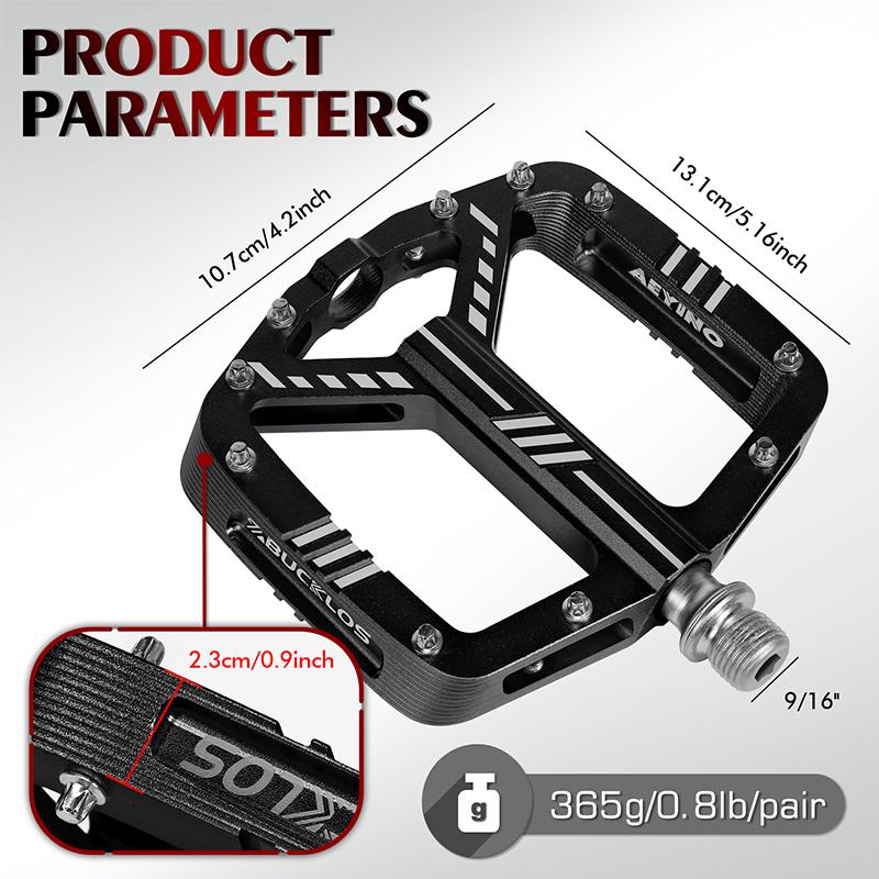 BUCKLOS AEYINO Mountain Bike Pedals CNC Aluminum Alloy Ultralight Bicycle Pedal Non-slip 3 Bearings Road Mountain Bike Pedals
