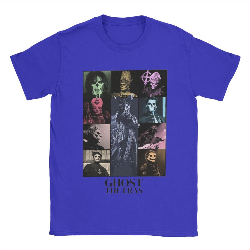 Мужские футболки Ghost B.C. Винтажная хлопковая футболка с коротким рукавом и круглым вырезом, одежда больших размеров