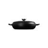 Le Creuset Cast Iron Enamel Buffet Casserole, 26 Cm, Matte Black, Gas, Induction, Oven, and Dishwasher Safe [Official Japanese Product]