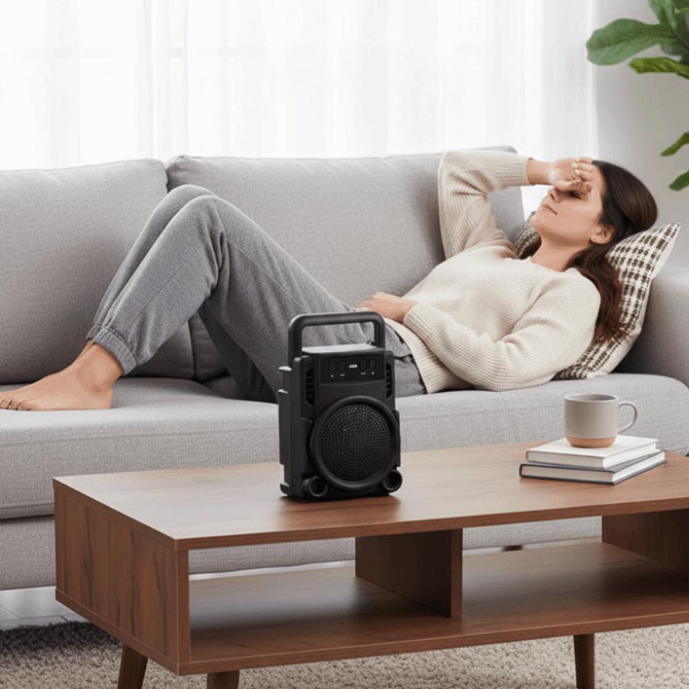 360° Light Karaoke Speaker TWS Function Party Speaker Portable Bluetooth Speaker Camping Use